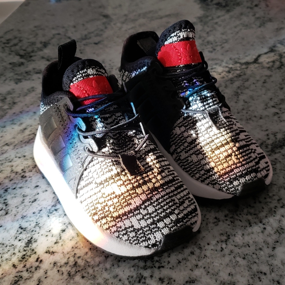 Black & white adidas xplr toddler sneakers
